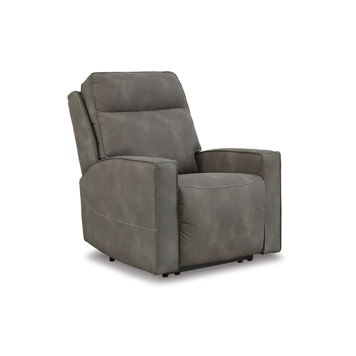 Ashley Next-Gen Durapella Pwr Recliner/Adj Headrest - Slate | Ashley